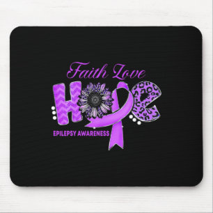 Epilepsie-Bewusstseinshoffnungsband Sonnenblume Mousepad
