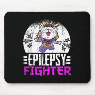 Epilepsie Bewusstseinsmonat Ninja Katzenepilepsie  Mousepad