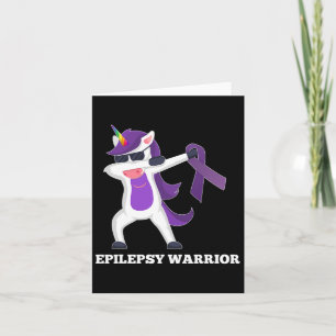 Epilepsie Bewusstseinsstörung Einhorn Krieger Lila Karte