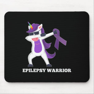 Epilepsie Bewusstseinsstörung Einhorn Krieger Lila Mousepad
