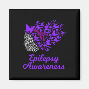 Epilepsie Bewusstseinstag Krampfanfälle Lila Rib Magnet