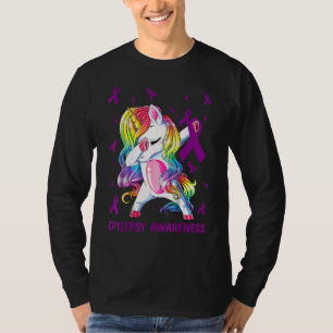 Epilepsie Dabbing Unicorn Krieger Vater Mama Kind T-Shirt