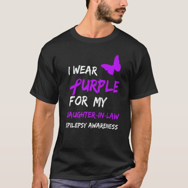 Epilepsie, die ich für meine Tochter in Law Ribb L T-Shirt (Vorderseite)