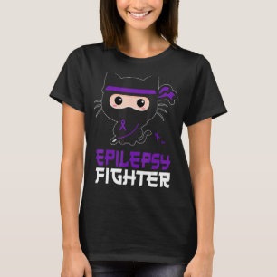 Epilepsie Fighter Ninja Kitty Cat Epileptic Aware T-Shirt