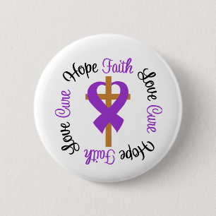Epilepsie-Glauben-Hoffnungs-Liebe-Kreuz Button