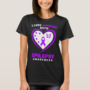 Epilepsie - Ich Liebe jemandem mit Epilepsie-Bewus T-Shirt