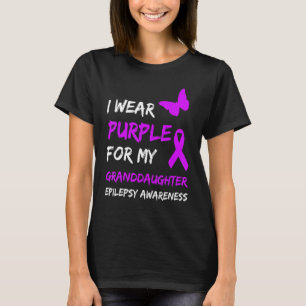Epilepsie Ich trage Lila für meine Enkelin Ribbon T-Shirt