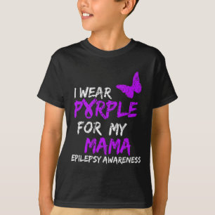 Epilepsie Ich trage Lila für meine Mama Ribbon T-Shirt