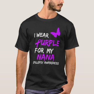 Epilepsie Ich trage Lila für meine Nana Ribbon T-Shirt