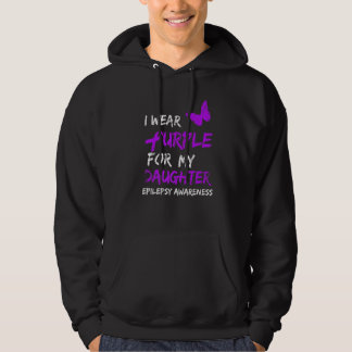 Epilepsie Ich trage Lila für meine Tochter Ribbon Hoodie