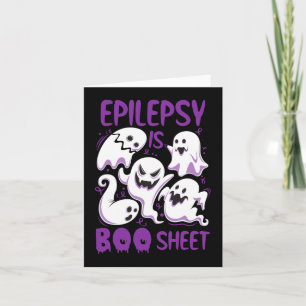 Epilepsie ist Boo Sheet Lila Boos Funny Halloween Karte