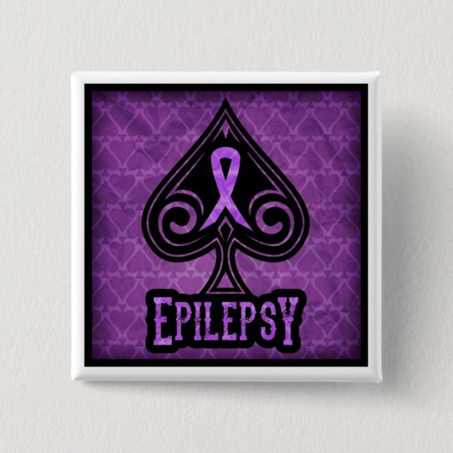 Epilepsie - Knopf - Spaten Button (Vorderseite)