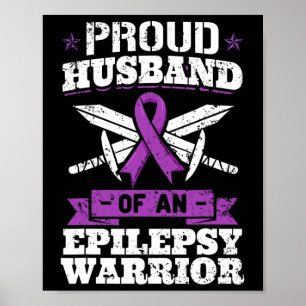 Epilepsie Krieger Ehemann Epileptische Anfallsstör Poster
