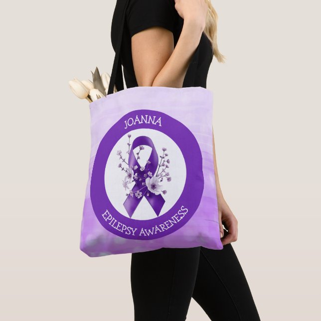 Epilepsie-Krieger | Lila Awareness-Schleife (Von Nahem)
