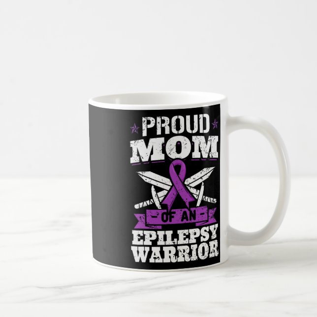 Epilepsie-Krieger-Mutter Epileptische Anfallsstöru Kaffeetasse (Rechts)