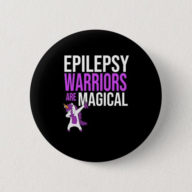 Epilepsie-Krieger sind magisch - Bewusstsein Button (Vorderseite)