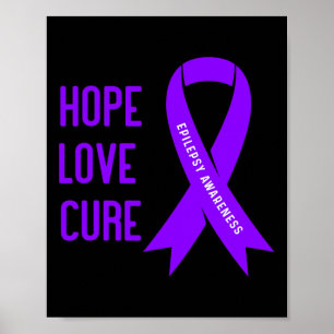 Epilepsie Krieger - Violette Epilepsie-Bewusstsein Poster