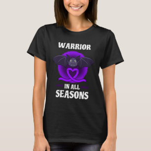 Epilepsie Lila Bewusstsein Ribbon Krieger Bat Hall T-Shirt