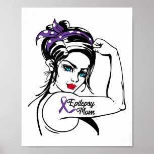 Epilepsie Mama Bewusstsein Rosie Riveter Band Poster