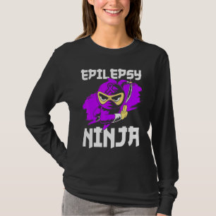 Epilepsie Ninja Shinobi I Wear Lila Epileptic Sei T-Shirt