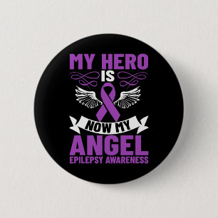 Epilepsie Ribbon My Held ist jetzt My Angel Epilep Button