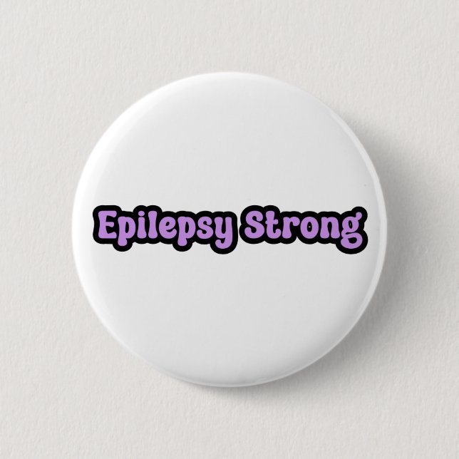 Epilepsie Starkes Lila Bewusstsein Button (Vorderseite)