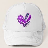 Epilepsie-Support Herz-Lila-Schleife