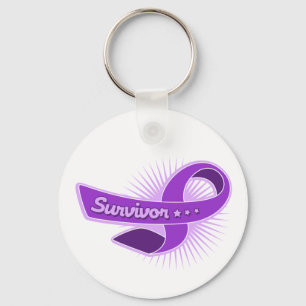 Epilepsie Survivor Ribbon Schlüsselanhänger