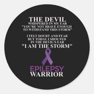 Epilepsie Warrior Awareness Christlich Faith Runder Aufkleber