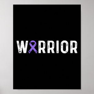 Epilepsie Warrior Awareness Lila Ribbon Men und W Poster