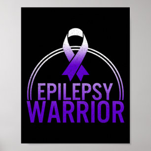 Epilepsie Warrior Awareness Seizeness Unterstützun Poster