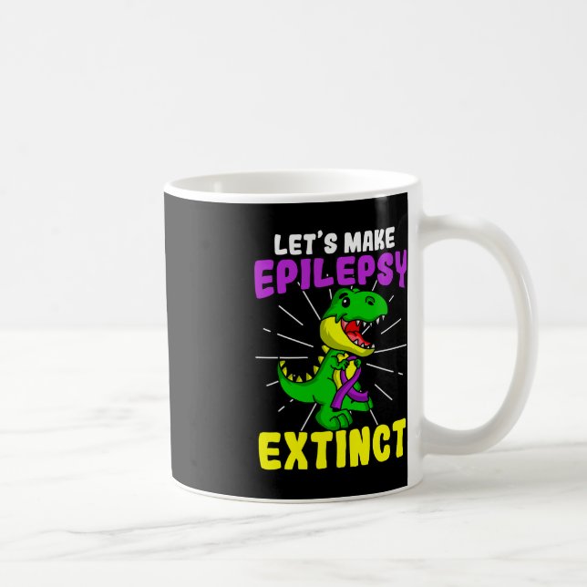 Epilepsie Warrior Epileptic Extinct Dinosaurier Se Kaffeetasse (Rechts)