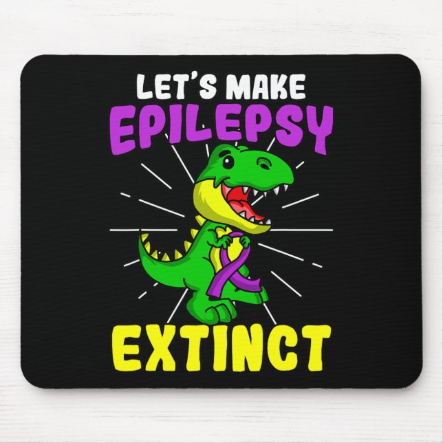 Epilepsie Warrior Epileptic Extinct Dinosaurier Se Mousepad (Vorne)