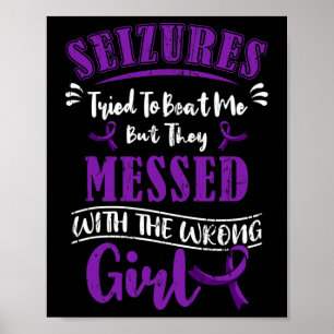 Epilepsie Warrior Epileptic Girl Seizure Disruptio Poster