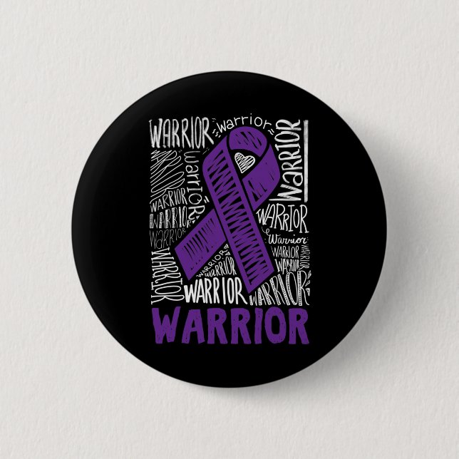 Epilepsie Warrior Family Support Geschenk Lila Ban Button (Vorderseite)