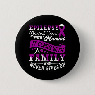 Epilepsie Warrior Lila Ribbon Epilepsie Bewusstsei Button
