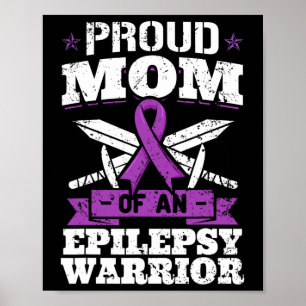 Epilepsie Warrior Mama Epileptische Krampfanfälle Poster