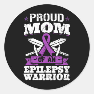Epilepsie Warrior Mama Epileptische Krampfanfälle Runder Aufkleber