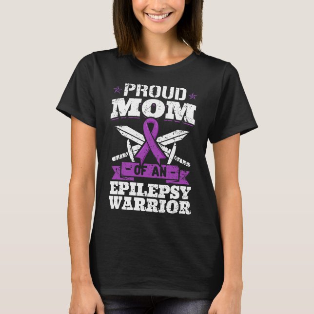 Epilepsie Warrior Mama Epileptische Krampfanfälle T-Shirt (Vorderseite)