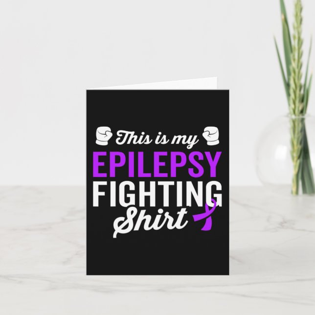 Epilepsie Warrior Survivor Bewusstsein wird gut wi Karte (Vorderseite)