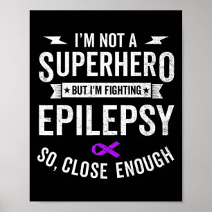 Epilepsie Warrior Survivor Sensibilisierung Lila Poster