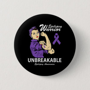 Epilepsie Warrior Unbrechbare Epilepsie Bewusstsei Button