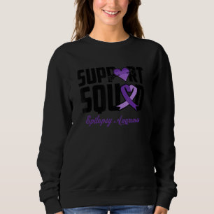 Epilepsie Warrior Unterstützung Lila Ribbon Epilep Sweatshirt