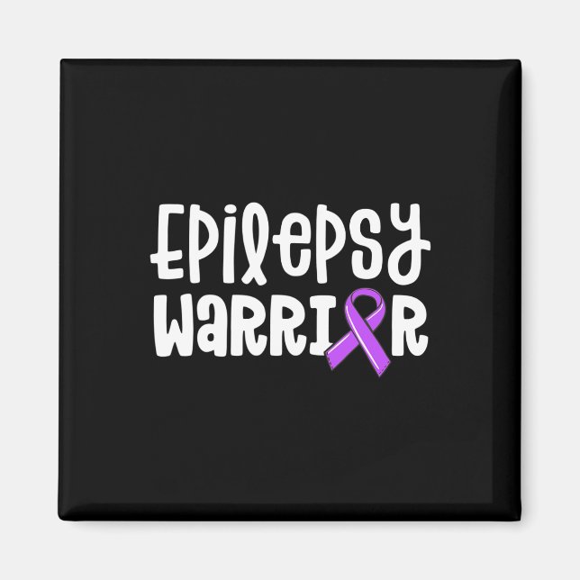 Epilepsie Warriors Kids Lila Band-Bewusstseinsbild Magnet (Vorne)