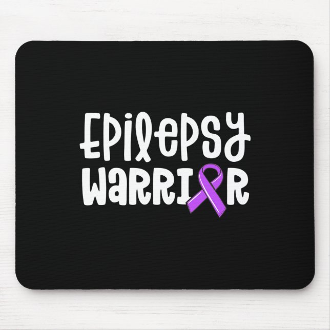 Epilepsie Warriors Kids Lila Band-Bewusstseinsbild Mousepad (Vorne)