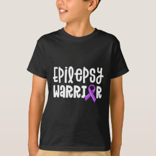Epilepsie Warriors Kids Lila Band-Bewusstseinsbild T-Shirt