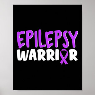 Epilepsie Warriors Kinder Lila Zeitenbewusstsein Poster