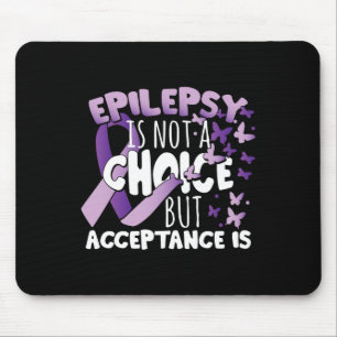 Epilepsy Awarenes Lila Ribbon Mousepad