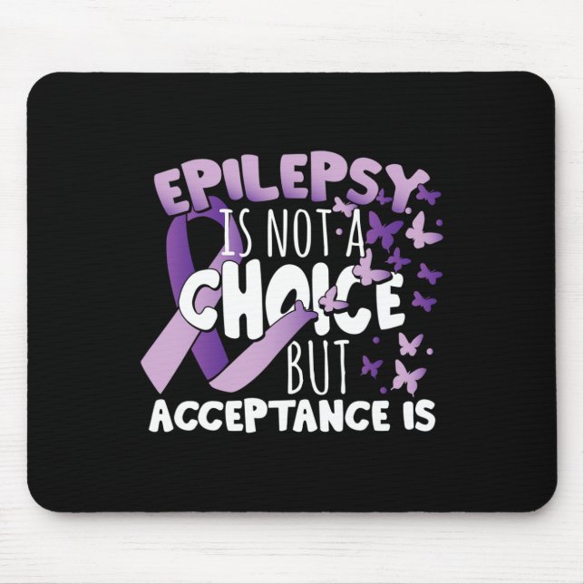 Epilepsy Awarenes Lila Ribbon Mousepad (Vorne)