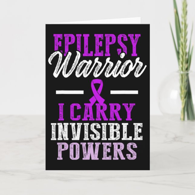 Epilepsy Awareness Epileptic Warrior Survivor 11  Karte (Vorderseite)